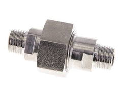 Espiga doble R1/4'' Separable Acero inoxidable Junta plana PTFE 40bar (562.0psi)
