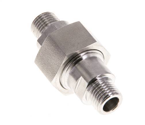 Espiga doble R1/4'' Separable Acero inoxidable Junta plana PTFE 40bar (562.0psi)