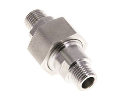 Espiga doble R1/4'' Separable Acero inoxidable Junta plana PTFE 40bar (562.0psi)