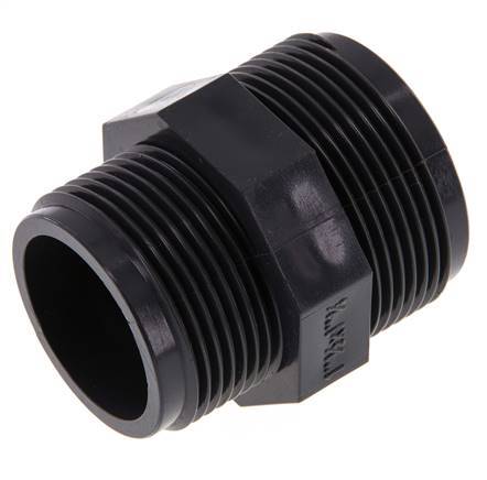 Reducing Double Nipple G1 1/4'' x G1 1/2'' PVC-U 16bar (224.8psi) EN 1452-3 [2 Pieces]