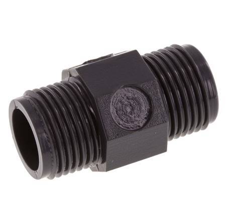 Reducing Double Nipple G3/8'' PVC-U 16bar (224.8psi) EN 1452-3 [5 Pieces]