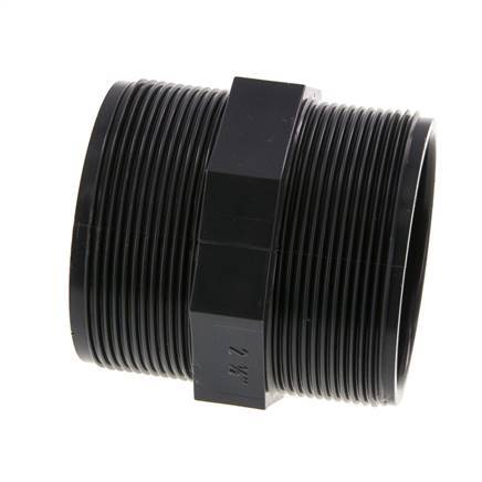 Racor reductor doble G2 1/2'' PVC-U 16bar (224.8psi) EN 1452-3