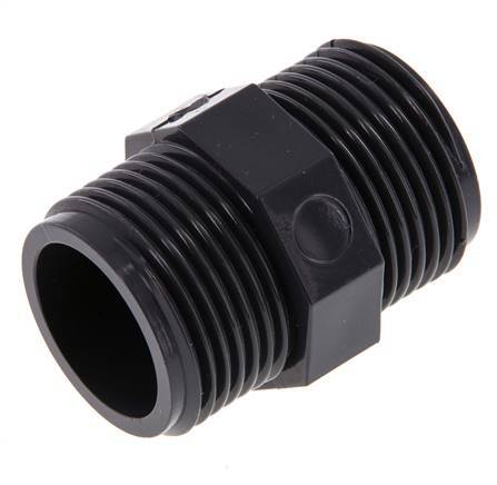 Reducing Double Nipple G1'' PVC-U 16bar (224.8psi) EN 1452-3 [5 Pieces]