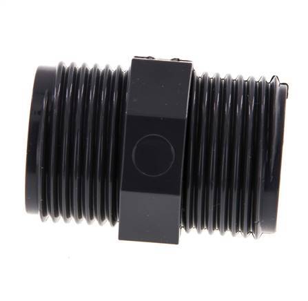 Reducing Double Nipple G1'' PVC-U 16bar (224.8psi) EN 1452-3 [5 Pieces]