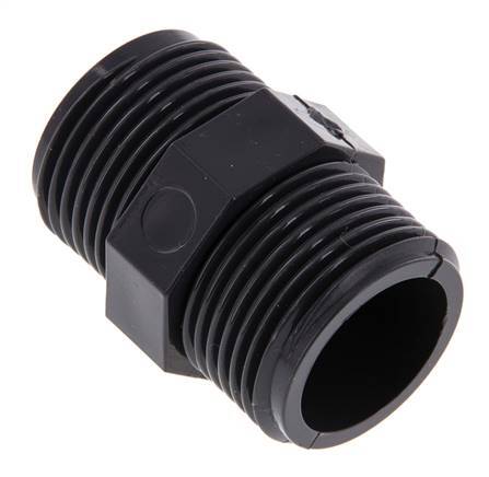 Reducing Double Nipple G1'' PVC-U 16bar (224.8psi) EN 1452-3 [5 Pieces]