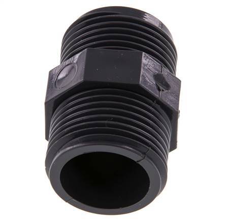 Reducing Double Nipple G1'' PVC-U 16bar (224.8psi) EN 1452-3 [5 Pieces]