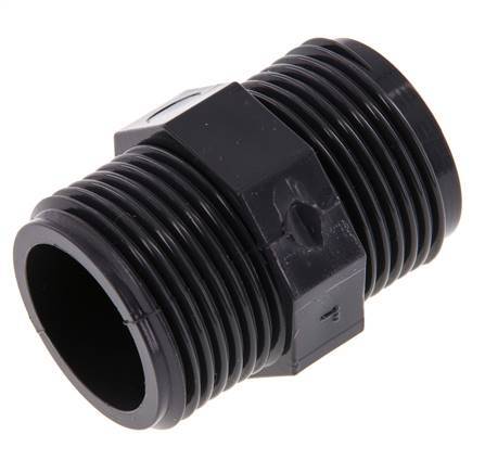 Reducing Double Nipple G1'' PVC-U 16bar (224.8psi) EN 1452-3 [5 Pieces]