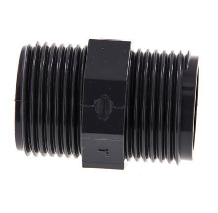 Reducing Double Nipple G1'' PVC-U 16bar (224.8psi) EN 1452-3 [5 Pieces]