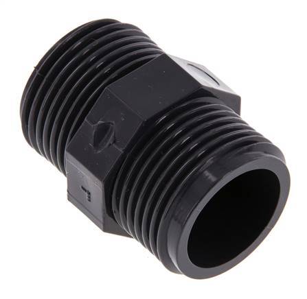 Reducing Double Nipple G1'' PVC-U 16bar (224.8psi) EN 1452-3 [5 Pieces]