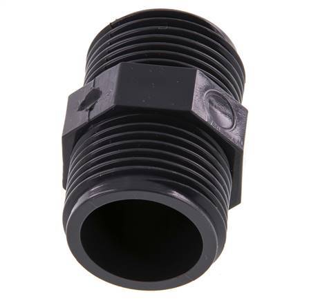 Reducing Double Nipple G1'' PVC-U 16bar (224.8psi) EN 1452-3 [5 Pieces]