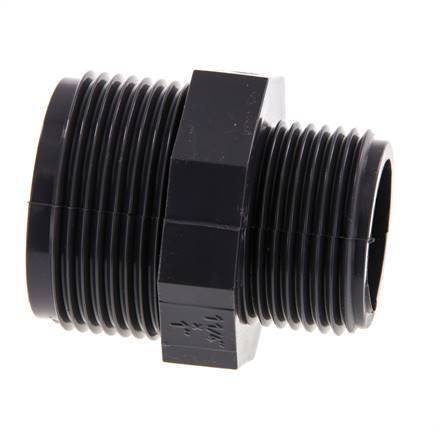 Reducing Double Nipple G1'' x G1 1/4'' PVC-U 16bar (224.8psi) EN 1452-3 [2 Pieces]