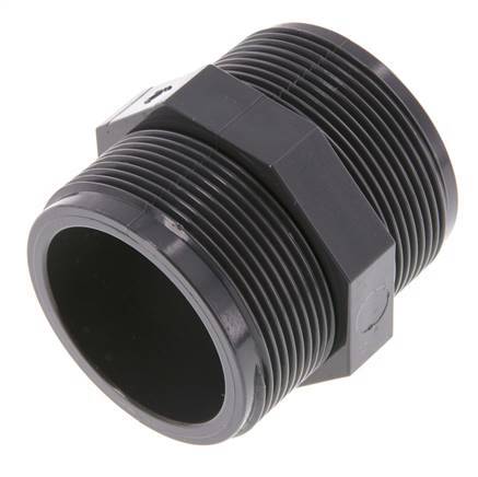 Reducing Double Nipple G2'' PVC-U 16bar (224.8psi) EN 1452-3 [2 Pieces]