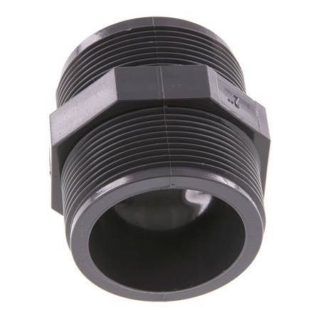Reducing Double Nipple G2'' PVC-U 16bar (224.8psi) EN 1452-3 [2 Pieces]