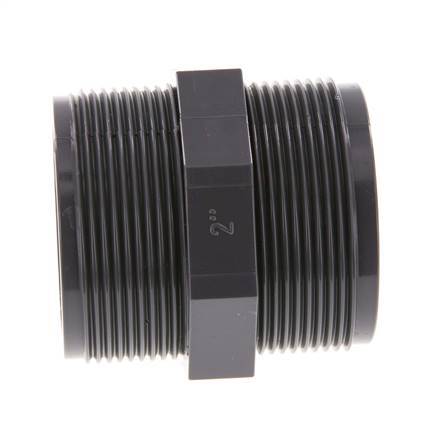 Reducing Double Nipple G2'' PVC-U 16bar (224.8psi) EN 1452-3 [2 Pieces]