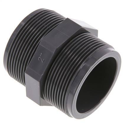 Reducing Double Nipple G2'' PVC-U 16bar (224.8psi) EN 1452-3 [2 Pieces]