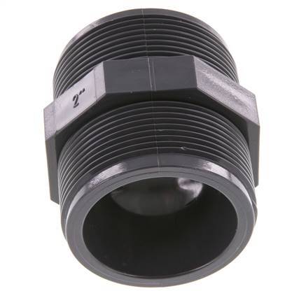 Reducing Double Nipple G2'' PVC-U 16bar (224.8psi) EN 1452-3 [2 Pieces]