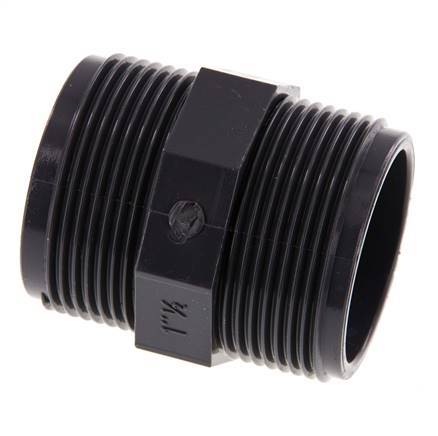 Reducing Double Nipple G1 1/2'' PVC-U 16bar (224.8psi) EN 1452-3 [2 Pieces]