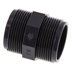 Reducing Double Nipple G1 1/2'' PVC-U 16bar (224.8psi) EN 1452-3 [2 Pieces]