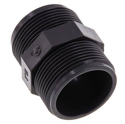 Reducing Double Nipple G1 1/2'' PVC-U 16bar (224.8psi) EN 1452-3 [2 Pieces]