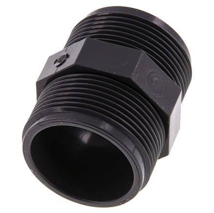 Reducing Double Nipple G1 1/2'' PVC-U 16bar (224.8psi) EN 1452-3 [2 Pieces]