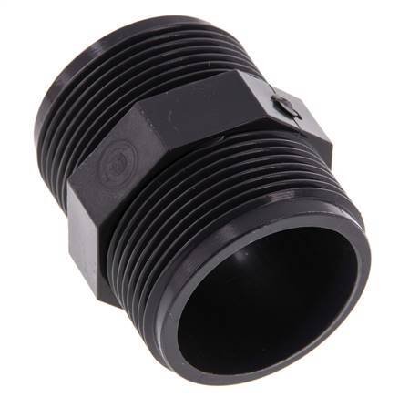 Reducing Double Nipple G1 1/2'' PVC-U 16bar (224.8psi) EN 1452-3 [2 Pieces]