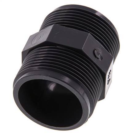 Reducing Double Nipple G1 1/2'' PVC-U 16bar (224.8psi) EN 1452-3 [2 Pieces]