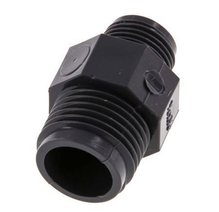 Reducing Double Nipple G3/8'' x G1/2'' PVC-U 16bar (224.8psi) EN 1452-3 [5 Pieces]