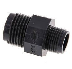 Reducing Double Nipple G3/8'' x G1/2'' PVC-U 16bar (224.8psi) EN 1452-3 [5 Pieces]