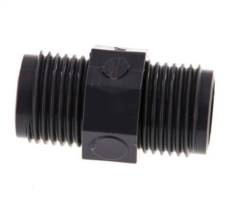 Reducing Double Nipple G1/2'' PVC-U 16bar (224.8psi) EN 1452-3 [5 Pieces]