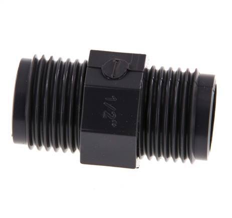 Reducing Double Nipple G1/2'' PVC-U 16bar (224.8psi) EN 1452-3 [5 Pieces]