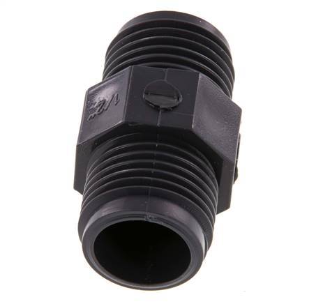 Reducing Double Nipple G1/2'' PVC-U 16bar (224.8psi) EN 1452-3 [5 Pieces]