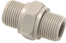 Espiga doble G1 1/4'' PVDF 10bar (140,5psi) FDA 50mm Hex.