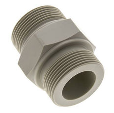 Espiga doble G1 1/2'' Polipropileno (pp) 10bar (140.5psi) FDA 55mm Hex.