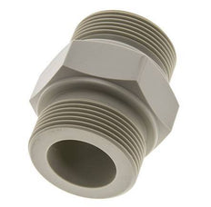 Espiga doble G1 1/2'' Polipropileno (pp) 10bar (140.5psi) FDA 55mm Hex.