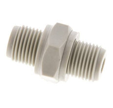 Double Nipple G1/8'' Polypropylene (pp) 10bar (140.5psi) FDA 14mm Hex [2 Pieces]