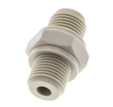 Double Nipple G1/8'' Polypropylene (pp) 10bar (140.5psi) FDA 14mm Hex [2 Pieces]