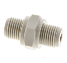 Double Nipple G1/8'' Polypropylene (pp) 10bar (140.5psi) FDA 14mm Hex [2 Pieces]
