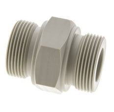 Espiga doble G1 1/4'' Polipropileno (pp) 10bar (140.5psi) FDA 50mm Hex.