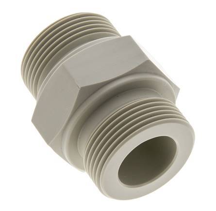 Espiga doble G1 1/4'' Polipropileno (pp) 10bar (140.5psi) FDA 50mm Hex.