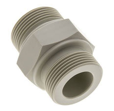 Espiga doble G1 1/4'' Polipropileno (pp) 10bar (140.5psi) FDA 50mm Hex.