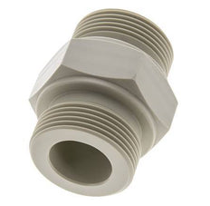 Espiga doble G1 1/4'' Polipropileno (pp) 10bar (140.5psi) FDA 50mm Hex.