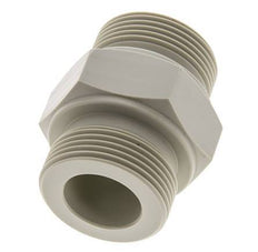 Espiga doble G1 1/4'' Polipropileno (pp) 10bar (140.5psi) FDA 50mm Hex.