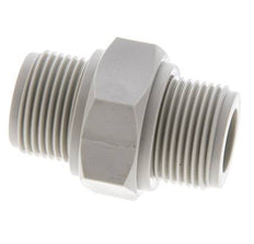 Espiga doble G3/4'' Polipropileno (pp) 10bar (140.5psi) FDA 36mm Hex.
