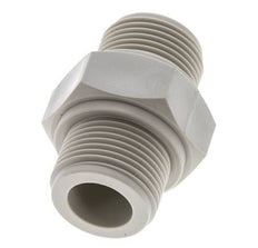 Espiga doble G3/4'' Polipropileno (pp) 10bar (140.5psi) FDA 36mm Hex.