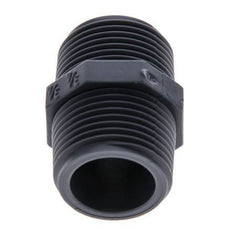 Double Nipple G3/4'' Polypropylene (pp) 10bar (140.5psi) FDA 30mm Hex [2 Pieces]