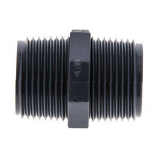 Double Nipple G3/4'' Polypropylene (pp) 10bar (140.5psi) FDA 30mm Hex [2 Pieces]