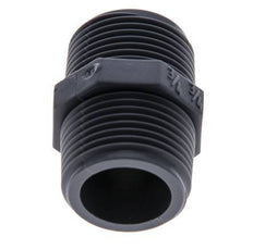 Double Nipple G3/4'' Polypropylene (pp) 10bar (140.5psi) FDA 30mm Hex [2 Pieces]