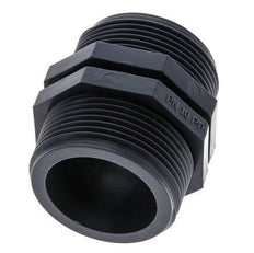 Espiga doble G1 1/2'' Polipropileno (pp) 10bar (140.5psi) FDA 54mm Hex.