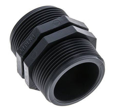 Espiga doble G1 1/2'' Polipropileno (pp) 10bar (140.5psi) FDA 54mm Hex.