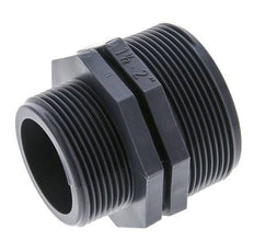 Reducing Double Nipple G1 1/2'' x G2'' Polypropylene (pp) 10bar (140.5psi) FDA 63mm Hex